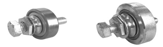 Herraje de acero con acabado de zinc para puertas basculantes. Se trata de un artículo que puede presentarse con diferentes dimensiones y compuesto por varios elementos: un rodamiento circular, una rueda con un rebaje en su canto y un eje roscado con cabeza poligonal que incorpora una tuerca y una arandela y une por el centro el rodamiento y la rueda.
Según declaración del solicitante se destina a puertas basculantes.
Acero con acabado en zinc.