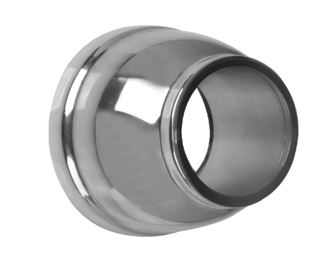 Tapa o embellecedor de acero inoxidable que se presentan con perfil circular y una abertura también circular en su parte superior.  El diámetro de su base puede ser de 70 o78,8 mm, su altura de 27,5 o 29 mm y el diámetro de su orificio superior de 43 o 50,8 mm. Se presenta en cajas de dos unidades sin tornillos y según declaración del solicitante se instala atornillándola al suelo o a la pared.
Están hechas de acero inoxidable.