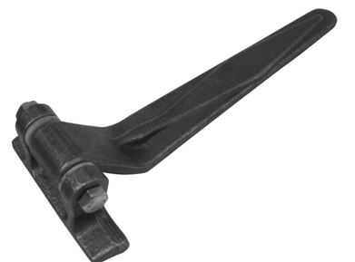 Artículo de uso general consistente en una bisagra realizada en acero. La parte móvil que se fija en la puerta tiene una longitud de 275 mm desde la base y una anchura de 45 mm.
La parte fija de la bisagra es de 120 mm y su anchura es de 32 mm.
Se utiliza en vehículos no automóviles (remolques) para sujetar el portalón trasero.
Acero