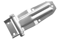 Artículo de uso general consistente en una bisagra de libro acodada realizada en chapa de acero cincado. Tiene una longitud de220 mm y anchura de 70 mm en su parte central y de 77 mm en el extremo superior.
Se utiliza en vehículos no automóviles (remolques) para sujetar la puerta trasera del remolque.
Acero cincado