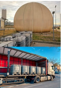 Líquido a base de compuestos ferrosos dispersos en un medio acuoso usado como aditivo en los digestores anaerobios. El producto se comercializa en contenedores IBC para transporte de líquidos de 1.000 L de capacidad. Existe opción de transporte con cisterna.
Función o uso: Aditivo en procesos industriales de digestión anaerobia de residuos orgánicos, donde el hierro contenido en la suspensión reacciona con compuestos sulfurados presentes en el medio, reduciendo la formación de sulfuro de hidrógeno (HS) lo que previene la corrosión de la instalación, reduce malos olores y asegura la calidad del biogás.