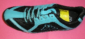 CHAUSSURE D’ENTRAINEMENT CONCUE POUR L’ACTIVITE SPORTIVE, NE COUVRANT PAS LA CHEVILLE, AVEC UNE SEMELLE EXTERIEURE ANTIDERAPANTE SCULPTEE EN CAOUTCHOUC, AVEC UN DESSUS EN MATIERE TEXTILE (68%) ET CUIR (32%), AVEC UNE OUVERTURE SUR LE DESSUS SE FERMANT A L’AIDE D’UN LACET, AVEC UNE LANGUETTE EN MATIERE TEXTILE REMBOURREE, AVEC UNE DOUBLURE INTERNE EN MATIERE TEXTILE COUVRANT LE TALON, AVEC UNE SEMELLE INTERNE AMOVIBLE MESURANT 24,5 CM, AVEC UN LOGO PUBLICITAIRE SUR LA LANGUETTE ET AU DOS DE LA CHAUSSURE.

CETTE CHAUSSURE N’EST PAS DOTEE D’UNE SEMELLE A TECHNOLOGIE SPECIALE
