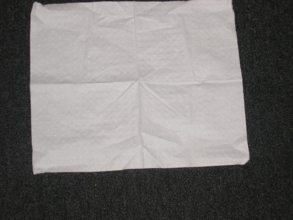 NAPPES/NAPPERONS,DE FORME RECTANGULAIRE,EN OUATE DE CELLULOSE DESTINEES A DECORER LES PLATEAUX DE SERVICE. DES MOTIFS ASPECT "CARRÉ" SONT IMPRIMÉS EN RELIEF SUR TOUTE LA SURFACE.