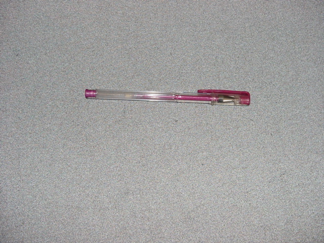ROLLING BALL GEL PEN. WITH CLEAR PLASTIC CASE AND LID. PACKAGED TOGETHER FOR RETAIL SALE. AS A SET WITH PLASTIC STICK ON GEMS, GAME, DOOR HANGING SIGN, INVITATIONS WITH ENVELOPES AND TWO STORY BOOKS ALL HAVE BEEN CLASSIFIED SEPARATELY.