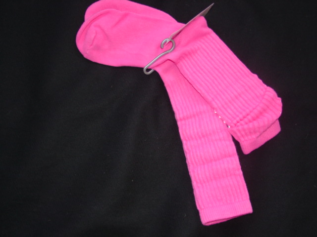KNITTED, KNEE LENGTH SOCKS.  RIBBED LEG.  PACKED ON PLASTIC HANGER WITH CARD INSERT ANDTAG.  61% POLYAMIDE, 38% VISCOSE AND 1% ELASTANE