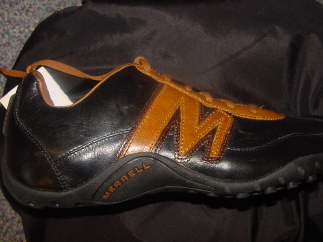 A UNISEX CASUAL SHOE WITH AIR CUSHION MIDSOLE. UPPER IS MADE OF LEATHER AND OUTER SOLE IS MADE OF SYNTHETIC MATERIALS. LACE-UPS. IN-SOLE LENGTH EXCEEDS 24CMS. HEAVY TREAD.