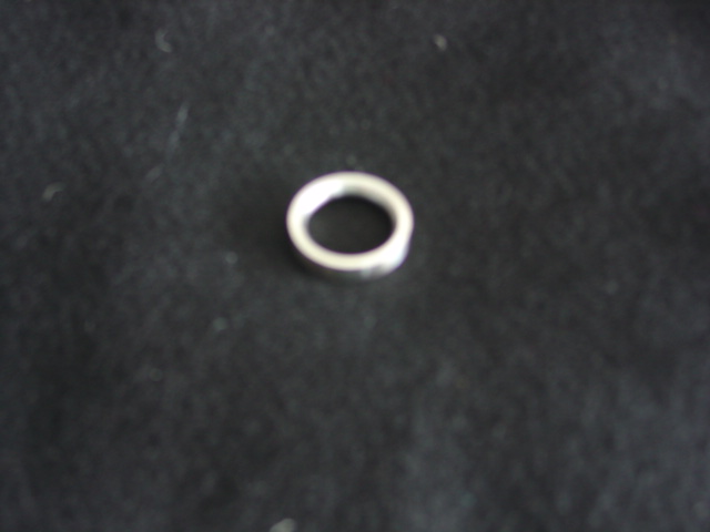 RING BLANKS. OF 95.5 PERCENT PLATINUM. SHAPED BANDS APPROXIMATELY 5MM WIDE AND 2CMS DIAMETER.  SLIGHTLY CURVED INNER SURFACE. TO BE USED BY JEWELLERS TO MAKE ETERNITY RINGS.