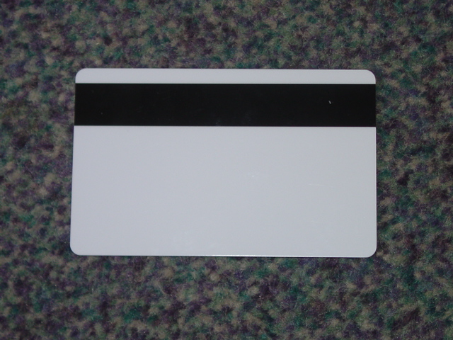 PLASTIC CARD INCORPORATING A MAGNETIC STRIP. THE MAGNETIC STRIP IS UNRECORDED. THE PLASTIC CARD IS PRINTED WITH VARIOUS DESIGNS.