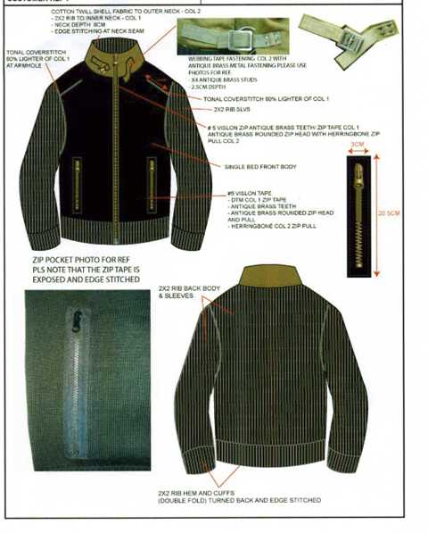 KNITTED WIND-JACKET FOR MEN.  REACHING DOWN TO BELOW THE WAIST.  ROUND NECK WITH COLLAR OF WOVEN FABRIC.  COMPLETE FRONT OPENING FASTENED BY ZIP WITH LEFT OVER RIGHT BUCKLE FASTENING AT COLLAR.  LONG SLEEVES WITH RIBBING AT CUFF AND BASE.  WITH POCKETS ON LOWER FRONT.  100 PERCENT COTTON