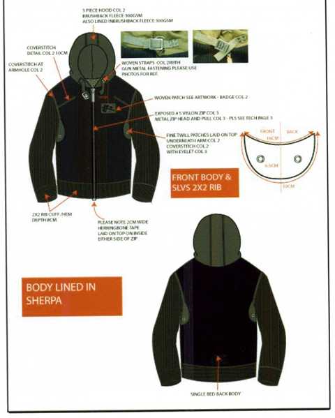 KNITTED WIND-JACKET FOR MEN.  REACHING DOWN BELOW THE WAIST.  WITH BRUSHED PILE ON INNER SURFACE. ROUND NECK WITH HOOD OF WOVEN FABRIC.  COMPLETE FRONT OPENING FASTENED BY ZIP WITH LEFT OVER RIGHT BUCKLE FASTENING AT NECK.  LONG SLEEVES WITH RIBBING AT CUFF AND BASE. WITH PATCHES OF WOVEN FABRIC UNDER ARMS.  WITH APPLIED LOGO ON LEFT CHEST.  100 PERCENT COTTON