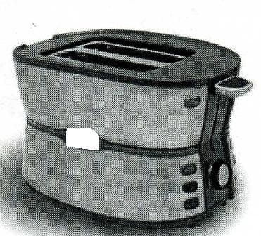 AN ELECTRICAL MAINS OPERATED TOASTER. BLACK AND SILVER IN  COLOUR. FEATURES: NON STICK TOP, DUAL AUTO-CENTERING BREAD GUIDES WITH TEFLON SLEEVES FOR A QUIET MOTION. 7 TOAST SHADE SETTING, REMOVEABLE CRUMB TRAY. CANCEL BUTTON, WARM AND FROZEN BUTTON, BAGEL BUTTON, INCLUDES SINGLE SIDE TOASTING, BLUE BACK-LIT FOOD SELECT BUTTONS: BAGEL, TOAST, PASTRY. BAGEL FIT SLOTS, EXTRA WIDE AND EXTRA LONG SLOTS, EXTRA HIGH TOAST LIFT WITH LOCKING MECHANISM AND ADVANCED TOASTING TECHNOLOGY.