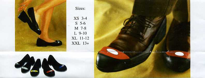 FOOTWEAR.  PROTECTIVE OVERSHOES. WITH PVC PLASTIC SOLE.  UPPER CONSISTS OF PLASTIC JUST ABOVE THE SOLE AT THE SIDES, AROUND THE HEEL AND ACROSS THE TIP OF THE TOES.  INCORPORATES A PROTECTIVE METAL TOE CAP OF STEEL WHICH CAN WITHSTAND AN IMPACT ENERGY OF MORE THAN 100 JOULES.