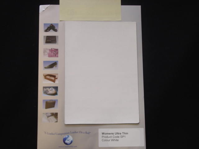 COMPOSITION LEATHER IN ROLLS. MADE FROM LEATHER FIBRES REINFORCED WITH SYNTHETIC FIBRES. TO BE USED FOR THE MANUFACTURE OF FOOTWEAR, BAGS, SOFAS AND OTHER PRODUCTS. IMPREGNATION IS ADDED TO PROVIDE COLOUR AND SUPPLENESS. LEATHER FIBRES 40.8, SYNTHETIC FIBRES  35.6, IMPREGNATIONS 4.8 AND COATING 18.8 PER CENT.