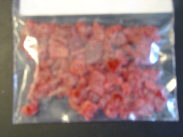 DEHYDRATED STRAWBERRY, WITH ADDED SUGAR. IN PIECES. COUNTRY OF ORIGIN: THAILAND.