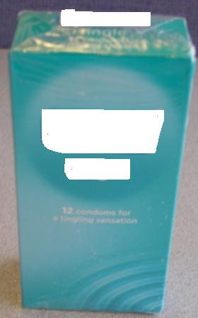 MALE SHEATH CONTRACEPTIVES. SHAPED CONTRACEPTIVES THAT ARE MADE OF TRANSPARENT NATURAL RUBBER LATEX. COATED ON INSIDE AND OUT WITH A SPECIAL TINGLING LUBRICANT THAT HEIGHTENS SENSATION. EASY ON SHAPE WITH TEAT END, NOMINAL WIDTH 56MM. CONTAINS MENTHOL (NOMINAL 1.35MG PER CONDOM) COMES PACKAGED FOR RETAIL SALE IN CARDBOARD BOXES IN TWO FORMS, AS A PACK CONTAINING THREE CONDOMS AND AS A PACK CONTAINING 12 CONDOMS.