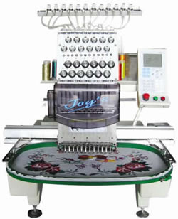 INDUSTRIAL EMBROIDERY MACHINES. COMPUTERISED. COMPACT AND MULTIHEAD. COMPUTER INDUSTRIAL COMPACT
EMBROIDERY MACHINE  15 NEEDLES   AUTOMATICALLY CHANGES THE COLOURS .  EMBROIDERS :  FLAT, TUBULAR AND CAP CAP.  THERE ARE FIFTEEN NEEDLE BARS FITTED INTO THE MACHINES 'HEAD' WHICH  MOVES FROM SIDE TO SIDE ABOVE THE NEEDLE PLATE AND IS CONTROLLED BY  THE ON BOARD COMPUTER AND PLUGS DIRECTLY INTO YOUR PC.