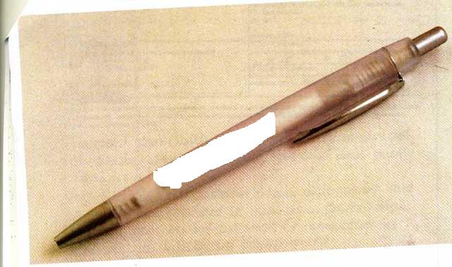 A BALLPOINT PEN WITH LIQUID INK. BODY CONSTRUCTED FROM PLASTIC. WITH METAL CLIP AND PUSH MECHANISM. BRANDED WITH COMPANY LOGO. FOR PROMOTIONAL GIVEAWAY.