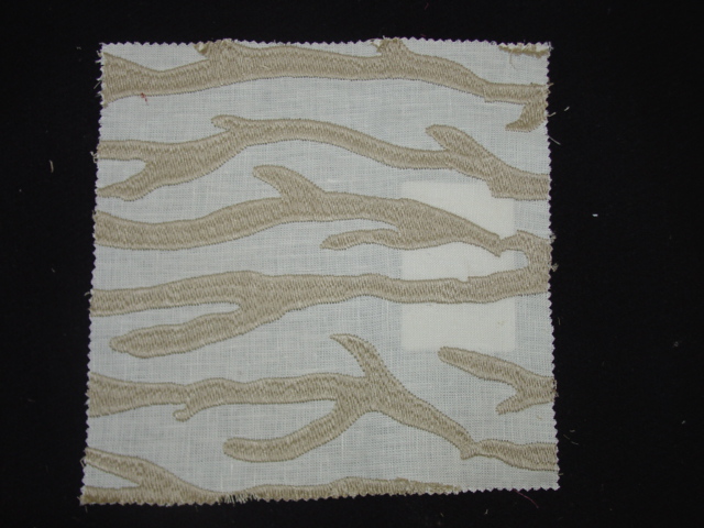 POWER LOOM WOVEN FABRIC  WITH EMBROIDERED DESIGN ON A VISIBLE BACKGROUND. WITH A WIDTH OF 131CMS. WITH A VALUE EXCEEDING 17.5 EUROS PER KG. WITH BASE CLOTH OF 100 PER CENT LINEN, EMBROIDERED WITH VISCOSE.