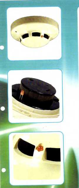 PHOTOELECTRIC SMOKE DETECTOR USED TO MONITOR THE ATMOSPHERE FOR THE PRESENCE OF SMOKE PARTICLES. PRODUCT IS USED FOR NIGHTCLUBS AND CINEMAS WHERE ATTENTION TO AESTHETICS IS REQUIRED.IT ALLOWS SMOKE TO ENTER THE CHAMBER WHILST KEEPING OUT AMBIENT LIGHT.