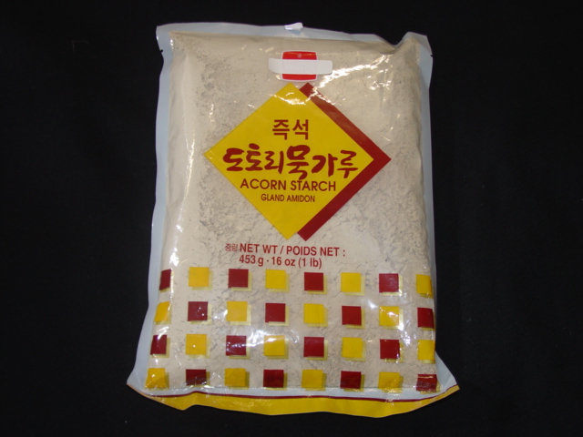 ACORN STARCH POWDER FOR EATING. PACKAGED IN 16 OZ BAGS. CAN BE USED IN RECIPES