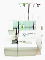 HOUSEHOLD COVERSTITCH  STRETCH SEWING MACHINE . IS AN EASY TO USE 2 NEEDLE, 3 THREAD COVER STITCH AND 2 THREAD CHAIN  STITCH. EQUIPPED WITH DIFFERENTIAL FEED TO EASILY AND WITH THE MINIMUM OF FUSS  FINISH OFF ALL THE NEW TYPES OF FABRICS .THIS FACILITY ALSO MEANS   THAT ADJUSTMENTS CAN BE MADE TO THE FEED TO ELIMINATE PUCKERING  S EAMS SO   OFTEN SEEN ON BADLY MANUFACTURED GARMENTS. ALSO A CONVENIENT FREE ARM FOR   COVERSTITCHING ROUND SLEEVES, NECKBANDS AND SMALL TUBULAR AREAS.A COVERSTITCH GIVES A PROFFESSIONAL FINISH TO GARMENTS. 3 THREAD COVERSTITCH MACHINE .HEMS AND FINISHES NECKLINES AND SLEEVES, ALSO HEMS FLAT SEAMS FOR A PROFESSIONAL FINISH . DUAL PURPOSE: FLAT BED FOR GENERAL COVERSTITCHING WHICH CONVERTS TO FREE ARM FOR COLLARS, CUFFS, SLEEVES, TROUSERS. FABRIC RANGE: LIGHT, MEDIUM, HEAVYWEIGHT IDEAL FOR T-SHIRTS, SWEATSHIRTS., LIGHTWEIGHT..STANDARD SIZE ELECTRONIC FOOT CONTROL   POWER 220/240 V 50HZ, MAX SPEED 1200SPM, WEIGHT GW 10.5 NW9.5 KG. DIMENSIONS 395 X 360X 375.