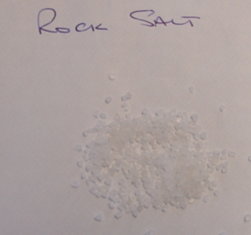 ROCK SALT GRANULES FOR HUMAN CONSUMPTION.