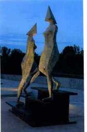 ORIGINAL CAST BRONZE SCULPTURE CALLED "STAIRS" BY LYNN CHADWICK CONCEIVED IN 1991 AND CAST IN 2002  THIS WORK IS NUMBER TWO FROM AN EDITION OF NINE. 239CM IN HEIGHT.