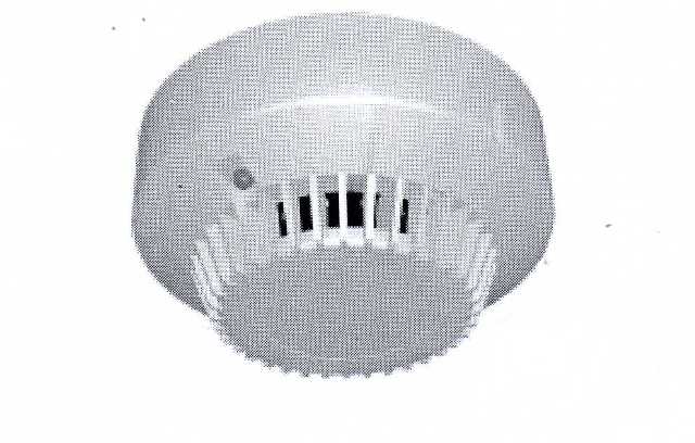 PRODUCT IS A PHOTOELECTRIC SMOKE SENSOR WHICH UTILISES THE LIGHT SCATTER SENSING PRINCIPLE, USING AN LED AND PHOTODIODE IN A LIGHT PROOF CHAMBER. THE LED PULSES INFRARED LIGHT INTO THE SMOKE CHAMBER, THE PHOTODIODE BEING POSITIONED SUCH THAT A MINIMUM OF LIGHT IS NORMALLY RECEIVED. AS THE SMOKE ENTERS THE SENSOR THE AMOUNT OF SCATTERED LIGHT INCREASES. THE CHANGE IS DETECTED BY THE PHOTODIODE AND IS AMPLIFIED BEFORE BEING PROCESSED AND TRANSMITTED BY THE CONTROL PANEL.