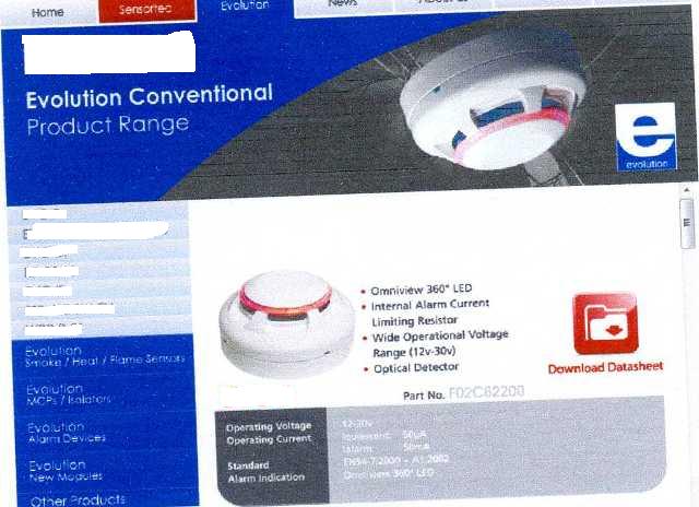 THE PRODUCT IS A CONVENTIONAL DUAL OPTICAL SENSOR WHICH UTILISES THE LIGHT SCATTER SENSING PRINCIPLE, USING A LIGHT EMITTING DIODE AS THE SENSING ELEMENT.