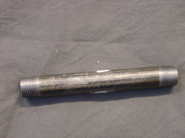 A MILD STEEL THREADED WELDED TUBE (GAS PIPE). NOT COATED WITH ZINC. NON PRECISION TUBE. THE TUBE MEASURES 21.3 MM IN DIAMETER BY 150 MM IN LENGTH. MALE TAPER PIPE THREADS AT EACH END.  FOR GENERAL  USE WHERE SHORT PEICES OF TUBE ARE NEEDED TO CONNECT VALVES AND PIPE FITTINGS. 

TRADENAME: BARRELL NIPPLE, TUBULAR PIECE OR ROHR DOPPELNIPPEL.