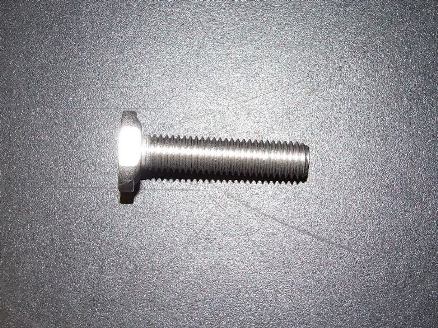 THREADED STAINLESS STEEL BOLT WITH SPECIAL HEAD, DESCRIBED AS A LIPLOK. SHANK THICKNESS EXCEEDS 6MM. LENGTH 4CM APPROX.
