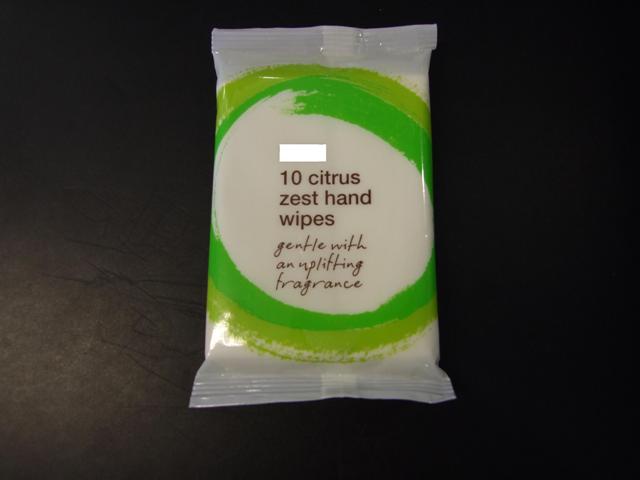 REFRESHING HAND WIPES MADE OF NON WOVEN TEXTILE MATERIAL. DESIGN TO CLEAN AND REFRESH THE SKIN. INFUSED WITH ALOE VERA. CONTAINS A DETERGENT TYPE CLEANSING AGENT. PACKAGED FOR RETAIL SALE IN PACKS OF 10 IN PLASTIC FILM WRAPPING WITH RESEAL COVER TO PREVENT WIPES DRYING OUT. BUAV APPROVED.