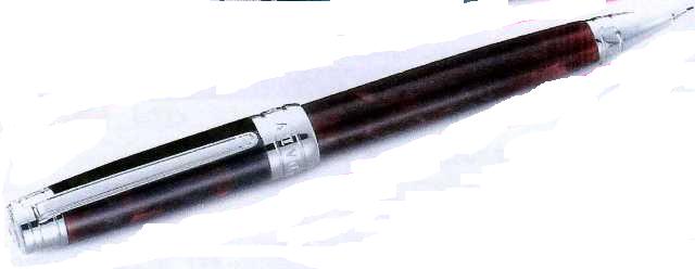 PROPELLING PENCIL. OF ACRYLIC AND STAINLESS STEEL. PACKAGED IN A CARDBOARD AND PAPER GIFT BOX.