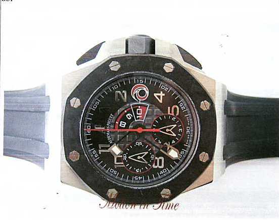 MENS CHRONOGRAPH WRIST WATCH WITH ROSE GOLD CASE, MECHANICAL SELF WINDING MOVEMENT, BLACK STRAP AND SOLID ROSE GOLD CASE BACK.