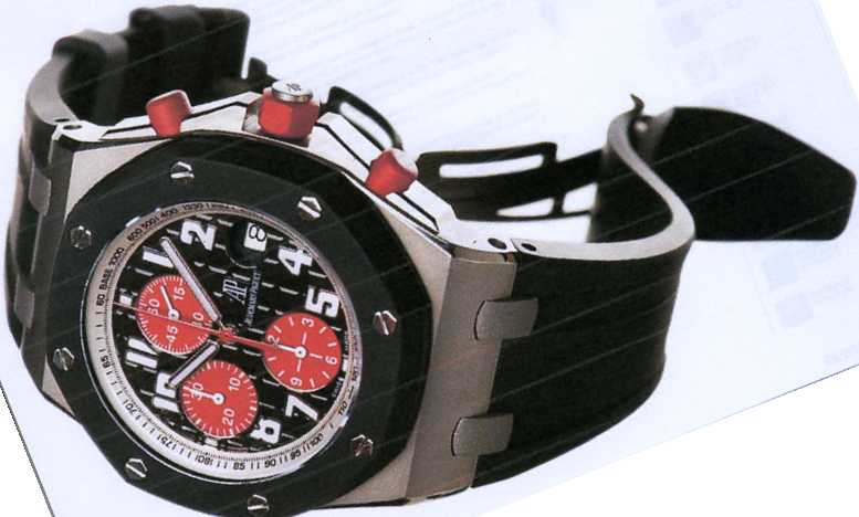 MENS CHRONOGRAPH WRIST WATCH WITH 
STAINLESS STEEL CASE, MECHANICAL SELF WINDING MOVEMENT AND BLACK STRAP
