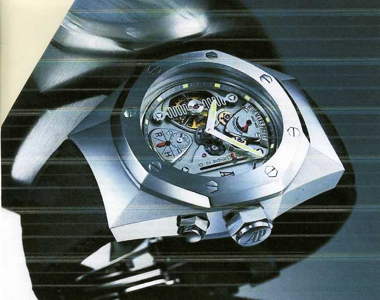 MENS CHRONOGRAPH WRIST WATCH WITH 
TITANIUM CASE, MANUALLY WOUND MOVEMENT AND BLACK STRAP