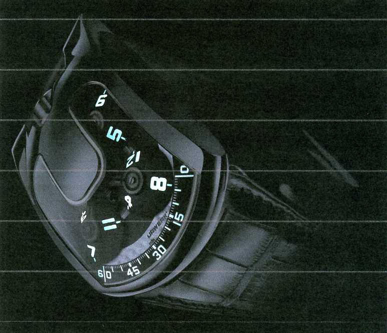 MENS WRIST WATCH WITH BLACK PE-CVD COATED PLATINIUM CASE, MANUALLY WOUND MOVEMENT, BLACK STRAP , TITANIUM CASE BACK WITH CHRONO METER AND FINE TUNING SCREW.