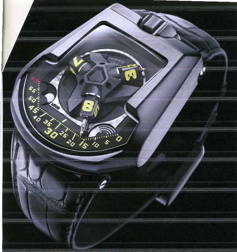 MENS WRIST WATCH WITH BLACK PE-CVD COATED PLATINIUM CASE, AUTOMATICALLY WOUND MOVEMENT, BLACK STRAP  AND TITANIUM CASE BACK.