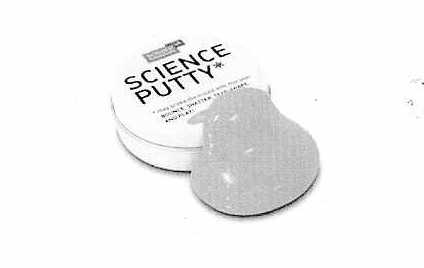 PUTTY. BOUNCES WHEN MADE INTO A BALL. STRETCHES WHEN GENTLY PULLED APART. MOLD IT INTO ANY SHAPE. 	SNAPS, WHEN QUICKLY PULLED APART. MELTS AND FORMS A POOL OVER LONG TIME PERIODS. IT CAN CHANGE COLOUR WITH THE WARMTH OF YOUR HANDS. FOR AGES 6 YEARS AND OVER.