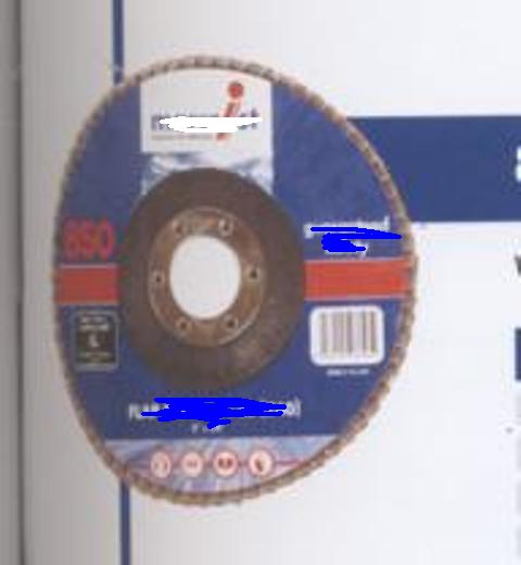AGGLOMERATED ABRASIVE DISC.OF OTHER MATERIALS.NOT OF ARTIFICIAL ABRASIVE.MADE UP OF VARIOUS DERIVATIVES OF METALS AND COMPONENTS BOUND WITH A RESIN. ZIRCONIUM GRIT. FOR GRINDING. FOR WORKING METAL.CIRCULAR IN SHAPE.DIAMETER 115MM.GRIT 40. BORE SIZE 22.2MM.PACKAGED IN  CARTONS OF 10 IN A CARDBOARD PRESENTATION BOX