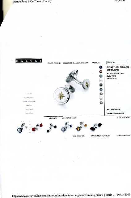 STAINLESS STEEL CUFF-LINKS WITH WHITE QUARTZ STONE AND 9CT GOLD DESIGN. PACKED IN A PLASTIC AND PAPER GIFT BOX.