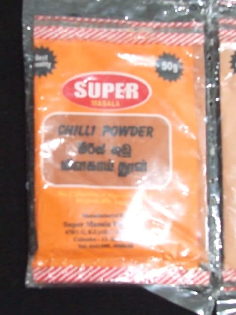 CHILLI POWDER: DRIED CHILLIES, POWDERED. NO FLAVOURINGS OR COLOURS ADDED. PUT UP FOR RETAIL SALE.