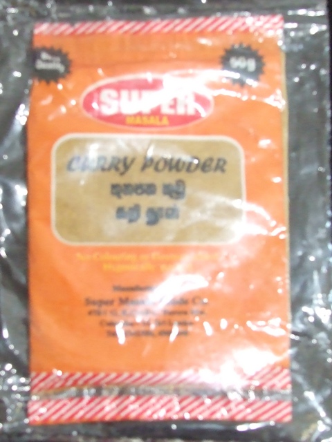 CURRY POWDER: A BLEND OF SPICES MIXED & POWDERED. THE COMBINATION OF THE MIXTURES ARE CORIANDER, CUMIN SEEDS, CINNAMON, GARLIC, CURRY LEAVES & TURMERIC.
