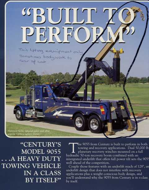 HYDRAULIC LIFTING EQUIPMENT. A SYSTEM THAT IS TO BE ATTACHED TO A VEHICLE TO PERFORM BOTH RECOVERY/LIFTING AND TOWING APPLICATIONS. HAVING DUAL 50,000 lb PANETARY RECOVERY WINCHES MOUNTED ON A FULL HYDRAULIC 50 TON RECOVERY BOOM COMBINED WITH AN INTEGRATED UNDERLIFT HAVING A REACH OF 128 INCHES AND GIVING FULL POWER TILT.