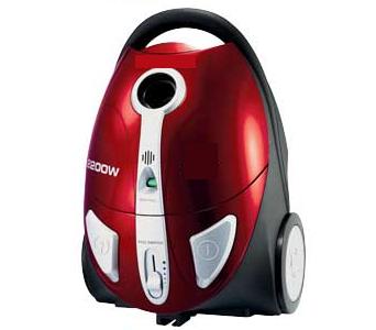 2200 WATT BAGGED CYLINDER CLEANER WITH 1.5M HOSE.  TURBO BRUSH FOR PICKING UP PET HAIR.  VARIABLE POWER CONTROL.  3.5 LITRE DUST CAPACITY.  INCLUDES 3 DISPOSABLE BAGS - 1 FITTED AND 2 SPARE.  DUST BAG FULL INDICATOR.  PLEATED FILTER AND MOTOR FILTER.  WASHABLE FILTER.  FOOT OPERATED CORD REWIND AND ON/OFF CONTROL.  INCLUDES TURBO NOZZLE, COMBINATION FLOORHEAD, UPHOLSTERY NOZZLE, DUSTING BRUSH AND CREVICE TOOL.  TOOL STORAGE INCORPORATED ON THE CLEANER (ON TUBE).  HOSE PARKING HOOK.  METAL EXTENSION TUBES.  LIGHTWEIGHT AND EASY TO CARRY.  6M POWER CORD.  WEIGHT 5.2KG.  RED.