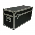 A FLIGHTCASE CONSTRUCTED MAINLY OF PLYWOOD WITH ALUMINIUM PROTECTION ON THE EDGES. USED FOR PROTECTING THE DJ TURNTABLE WHILST IN TRANSIT.