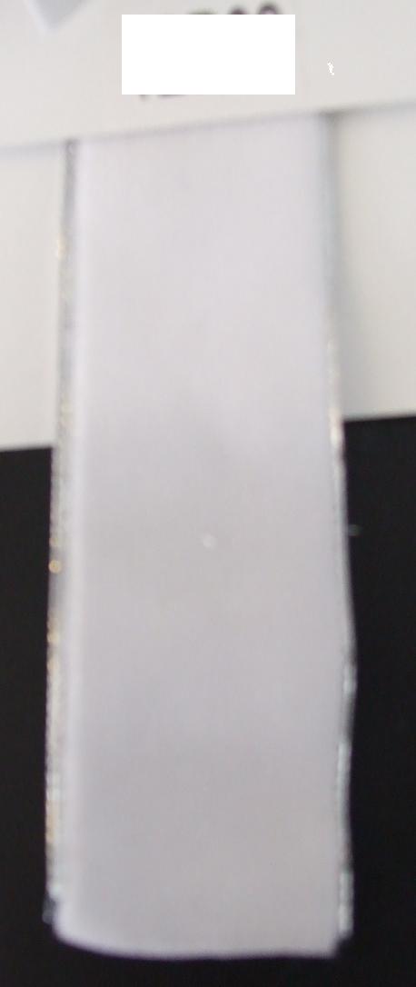 ORNAMENTAL TRIMMING. WHITE WOVEN NARROW PILE FABRIC. WITH AN ORNAMENTAL BORDER ON BOTH EDGES OF SILVER METALLIC STITCHING. 40MM WIDE. 98.6% POLYESTER FABRIC. 1.4% METALLIC YARN. PRESENTED AS PART OF A MIXED SET OF KNITTED AND WOVEN TRIMMINGS AND RIBBONS. ALL CLASSIFIED SEPARATELY.