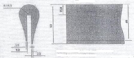 EXTRUDED RUBBER STRIP PROFILE.THE PRODUCT IS MADE FROM COMMERCIAL GRADE  ETHYLENE-PROPYLENE- DIENE-MONOMER RUBBER(EPDM). IT IS USED AS A PROTECTIVE CAPPING(EDGING) ON FIXED STEEL PLATES.