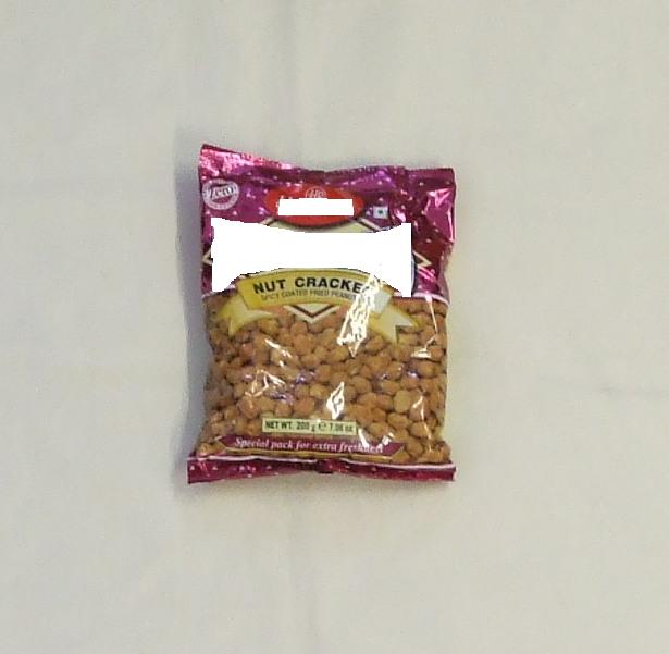SPICY COATED FRIED PEANUTS. INGREDIENTS INCLUDE PEANUTS, GRAM FLOUR PEANUT OIL AND CHILLI POWDER. PACKED IN 200G POLY POUCHES.
