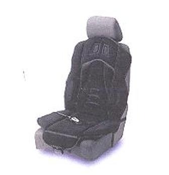 A BACK MASSAGE CUSHION, DESIGNED FOR USE ON LONG CAR JOURNEYS.  THE CUSHION FITS ONTO THE CAR SEAT AND IS POWERED BY THE 12 V LIGHTER SOCKET.  THE CUSHION HAS HIGH DENSITY FILLING AND THREE MASSAGE MOTORS. IT IS HANDSET CONTROLLED WITH ADJUSTABLE SPEEDS.
